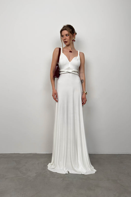 Alma Tie Detailed Maxi Dress